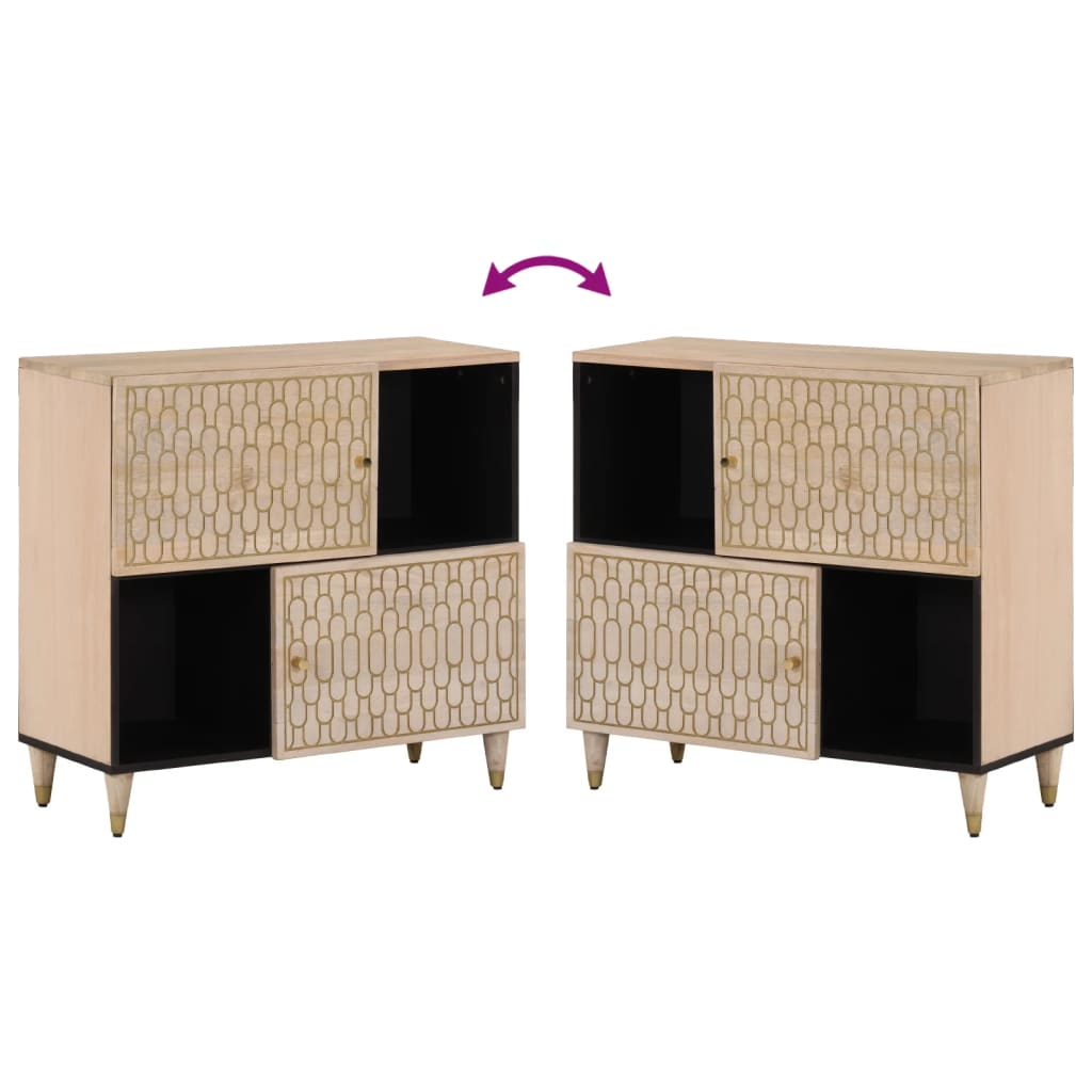 vidaXL Dulap lateral, 80x33x75 cm, lemn masiv de mango