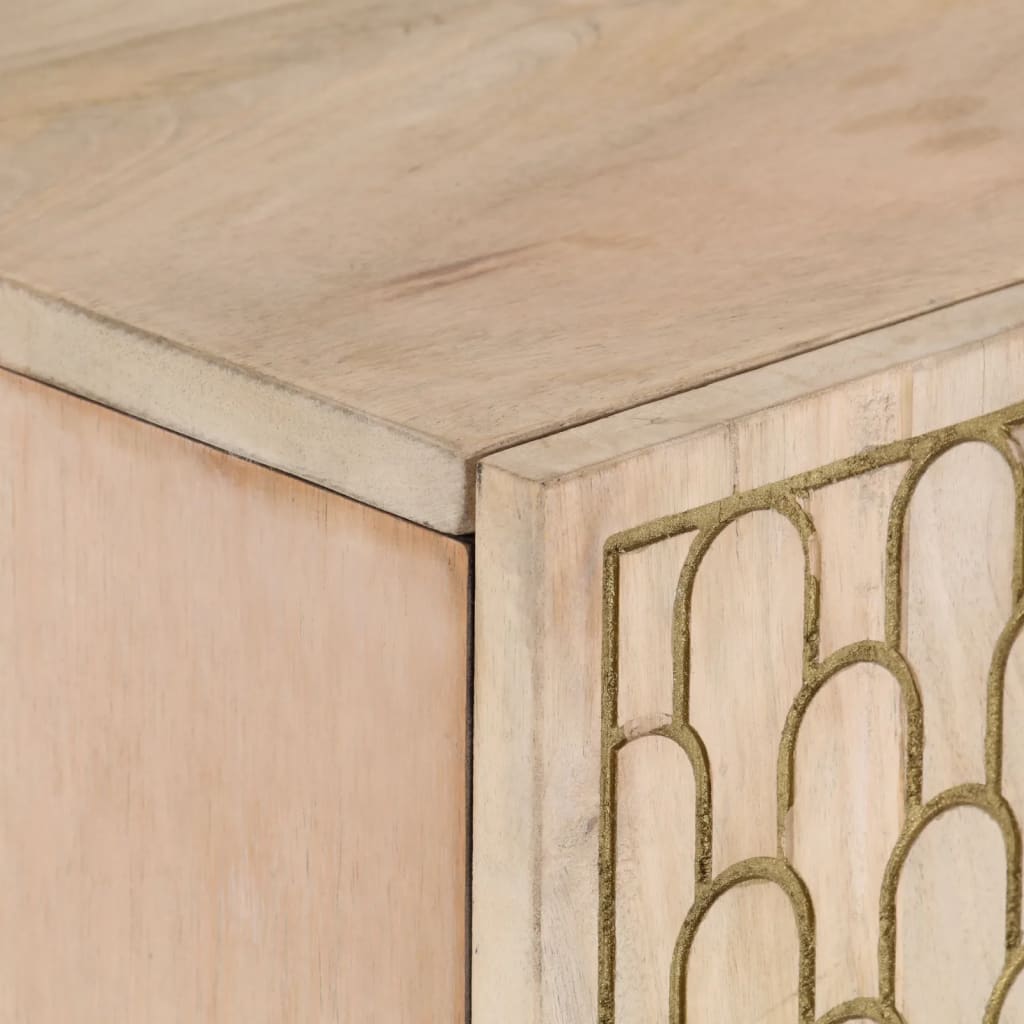 vidaXL Dulap lateral, 90x33x75 cm, lemn masiv de mango