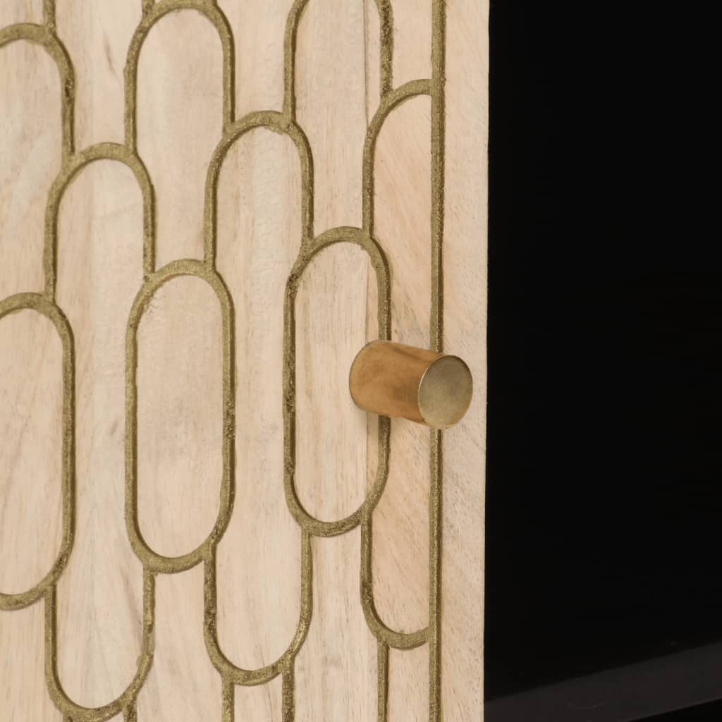 vidaXL Dulap lateral, 90x33x75 cm, lemn masiv de mango