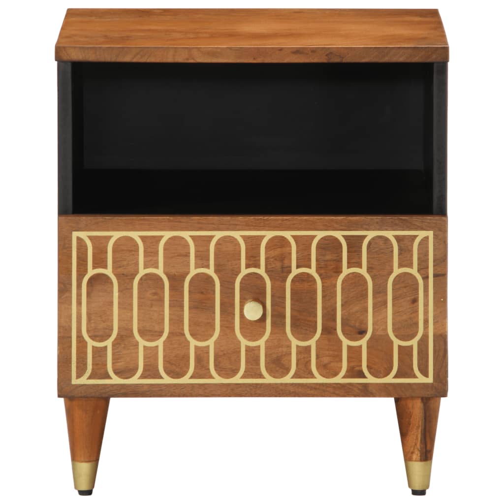 vidaXL Noptiere, 2 buc., 40x33x46 cm, lemn masiv de acacia vidaXL Noptiere, 2 buc., 40x33x46 cm, lemn masiv de acacia