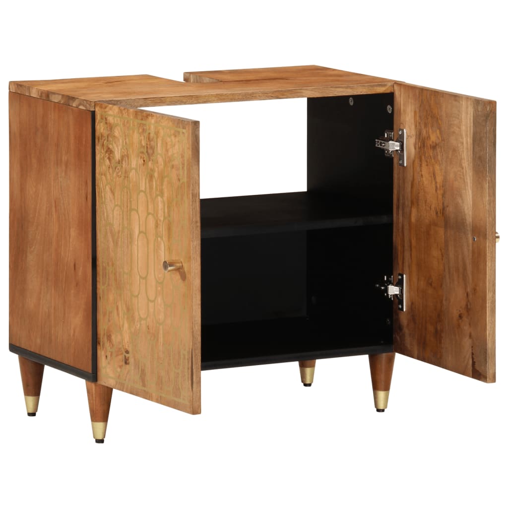 vidaXL Dulap pentru chiuveta de baie, 62x33x58 cm, lemn masiv de mango