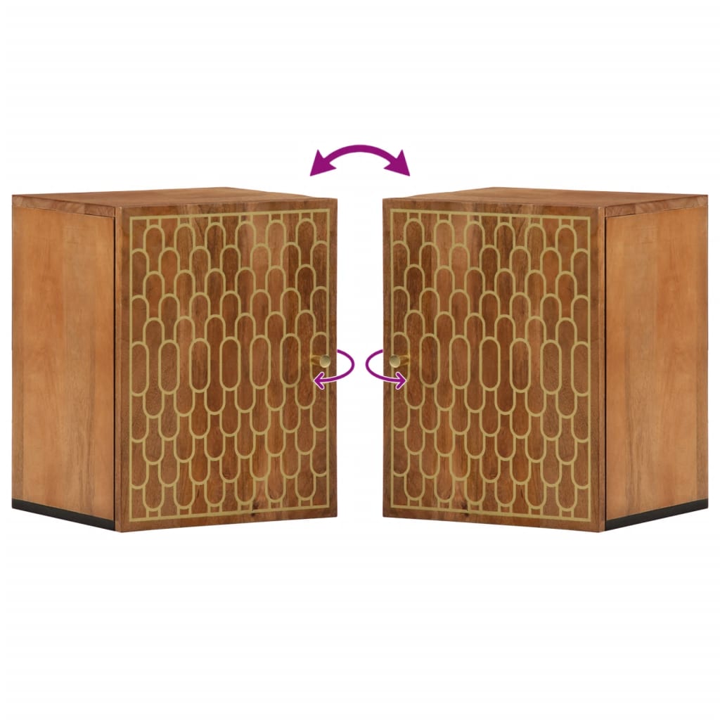 vidaXL Dulap de perete de baie, 38x33x48 cm, lemn masiv de mango