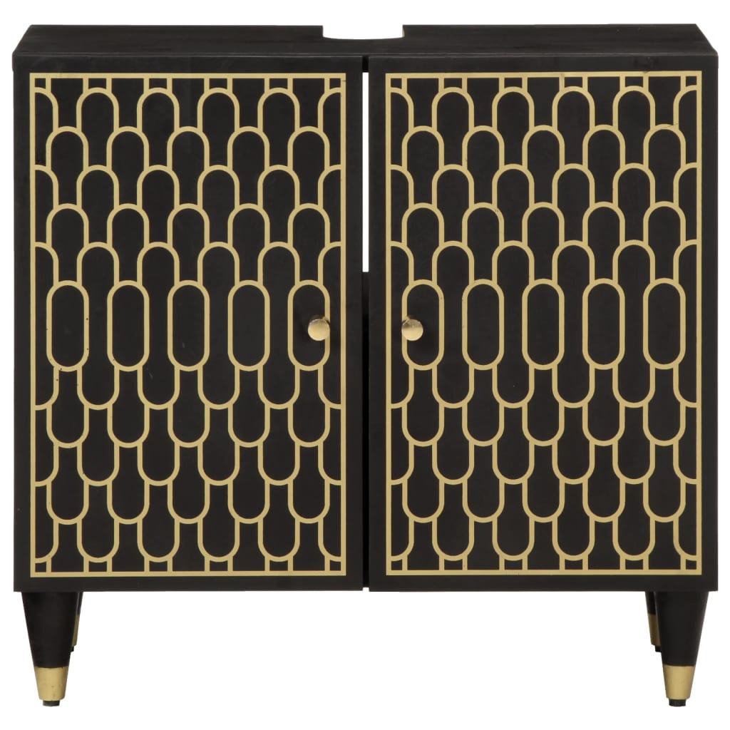 vidaXL Dulap pentru chiuveta de baie, 62x33x58 cm, lemn masiv de mango