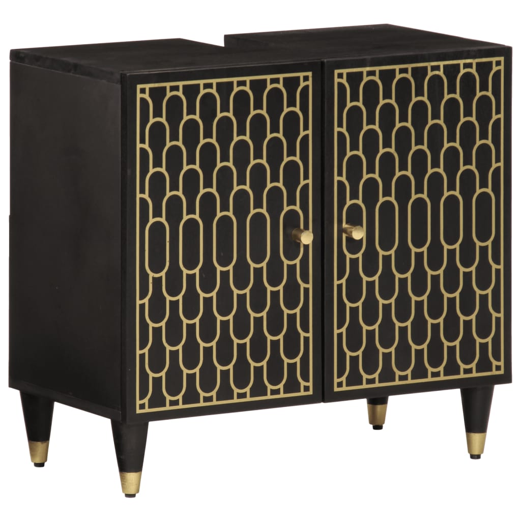 vidaXL Dulap pentru chiuveta de baie, 62x33x58 cm, lemn masiv de mango