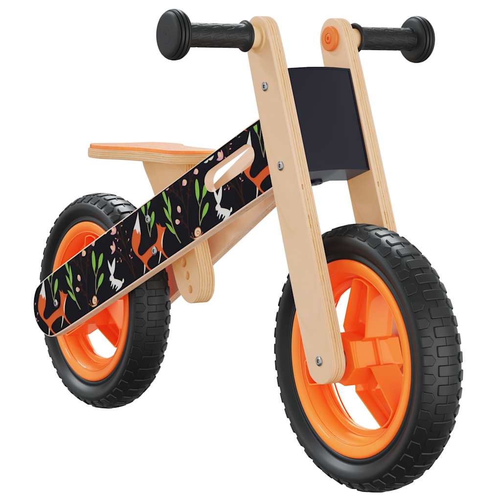 vidaXL Bicicletă de echilibru pentru copii, imprimeu și portocaliu vidaXL Bicicletă de echilibru pentru copii, imprimeu și portocaliu