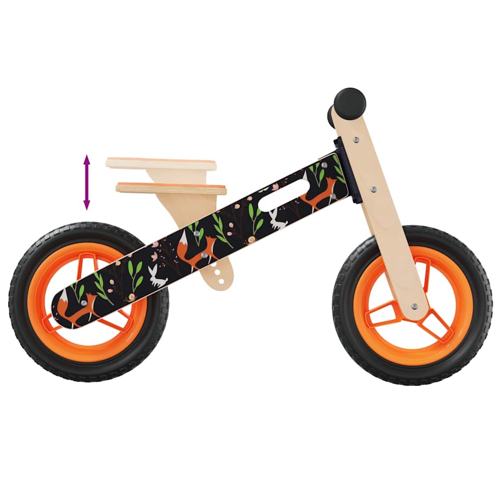 vidaXL Bicicletă de echilibru pentru copii, imprimeu și portocaliu vidaXL Bicicletă de echilibru pentru copii, imprimeu și portocaliu