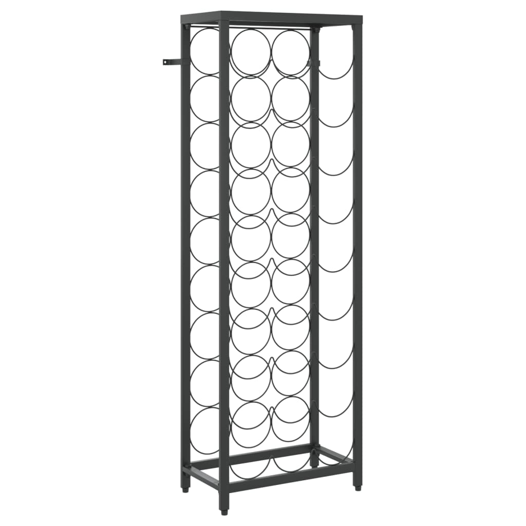 vidaXL Suport sticle vin 27 de sticle, negru 34x18x100 cm fier forjat vidaXL Suport sticle vin 27 de sticle, negru 34x18x100 cm fier forjat