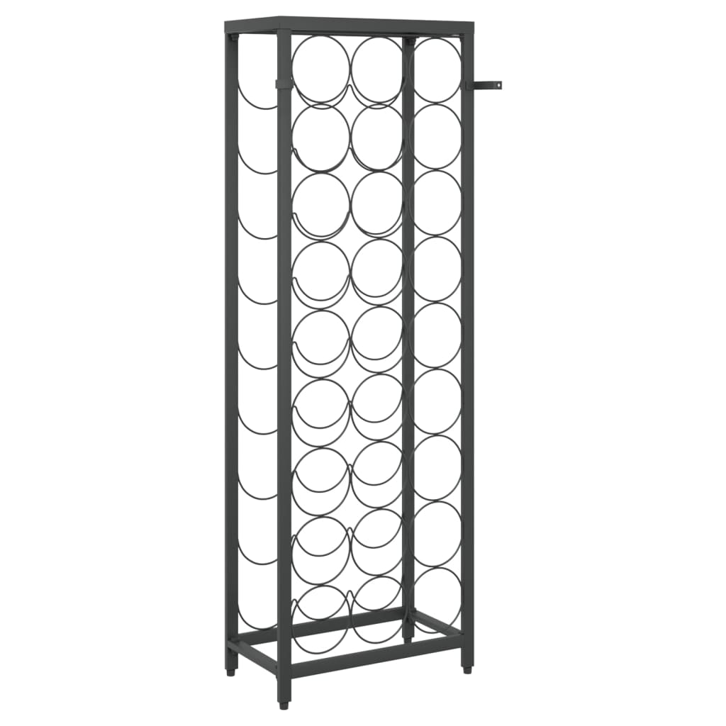 vidaXL Suport sticle vin 27 de sticle, negru 34x18x100 cm fier forjat vidaXL Suport sticle vin 27 de sticle, negru 34x18x100 cm fier forjat
