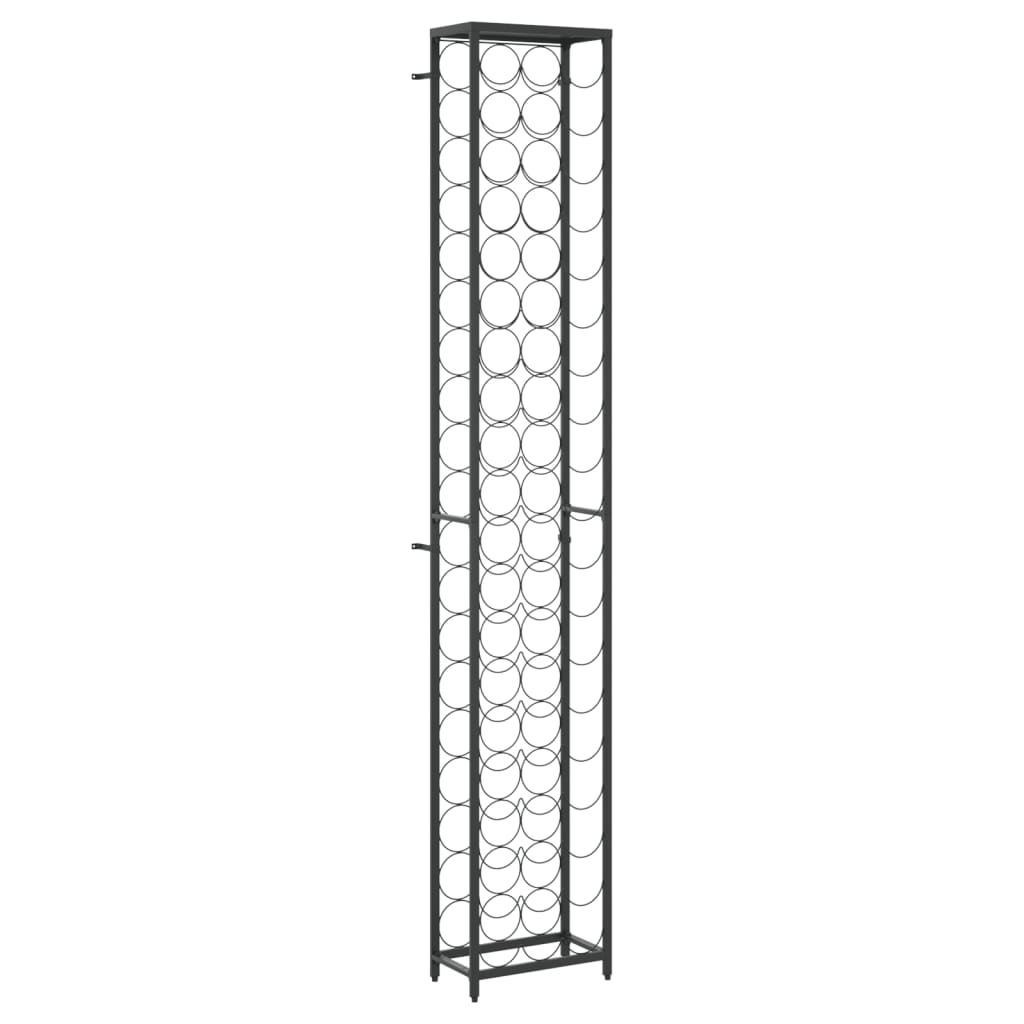 vidaXL Suport sticle vin 57 de sticle, negru 34x18x200 cm fier forjat vidaXL Suport sticle vin 57 de sticle, negru 34x18x200 cm fier forjat