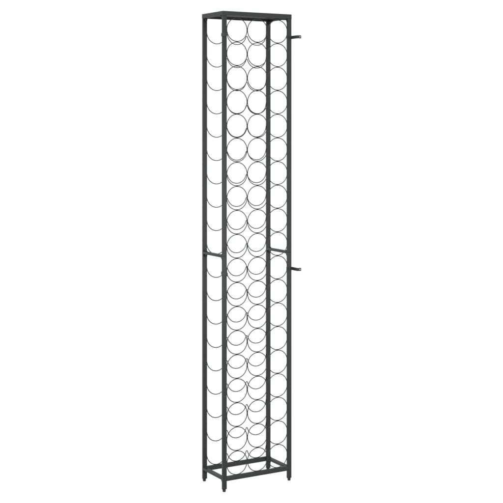 vidaXL Suport sticle vin 57 de sticle, negru 34x18x200 cm fier forjat vidaXL Suport sticle vin 57 de sticle, negru 34x18x200 cm fier forjat
