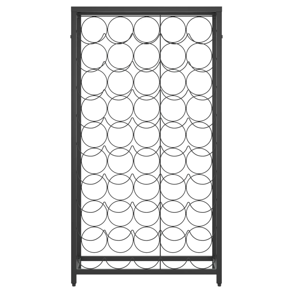 vidaXL Suport sticle vin, 45 de sticle negru 54x18x100 cm fier forjat