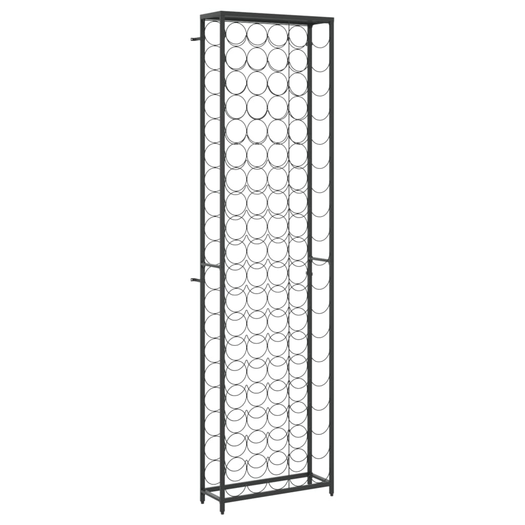 vidaXL Suport sticle vin, 95 de sticle negru 54x18x200 cm fier forjat vidaXL Suport sticle vin, 95 de sticle negru 54x18x200 cm fier forjat