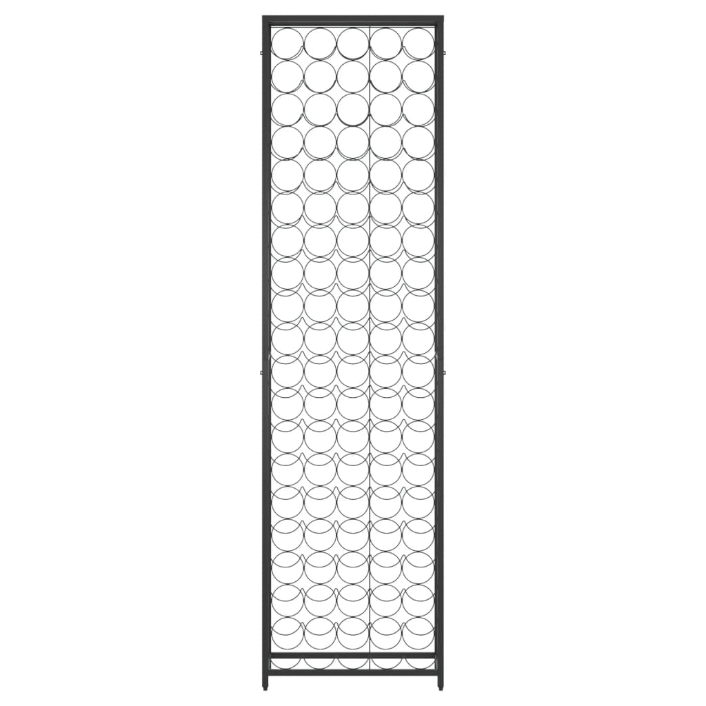 vidaXL Suport sticle vin, 95 de sticle negru 54x18x200 cm fier forjat vidaXL Suport sticle vin, 95 de sticle negru 54x18x200 cm fier forjat