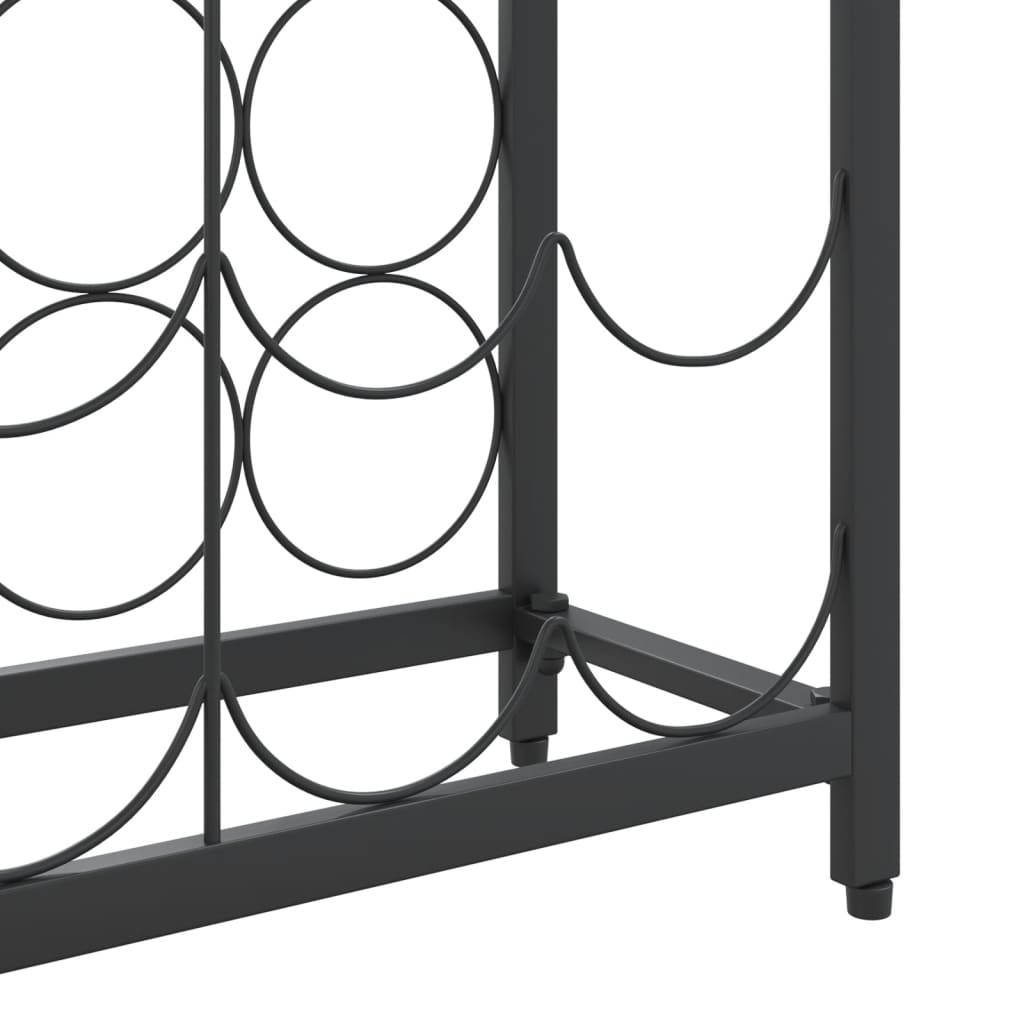 vidaXL Suport sticle vin, 95 de sticle negru 54x18x200 cm fier forjat vidaXL Suport sticle vin, 95 de sticle negru 54x18x200 cm fier forjat