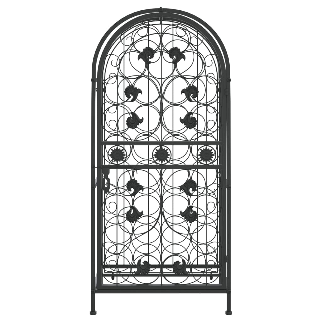 vidaXL Suport sticle vin 33 de sticle, negru 45x36x100 cm fier forjat vidaXL Suport sticle vin 33 de sticle, negru 45x36x100 cm fier forjat