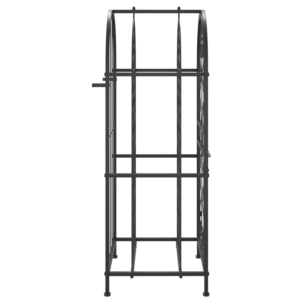 vidaXL Suport sticle vin 33 de sticle, negru 45x36x100 cm fier forjat vidaXL Suport sticle vin 33 de sticle, negru 45x36x100 cm fier forjat