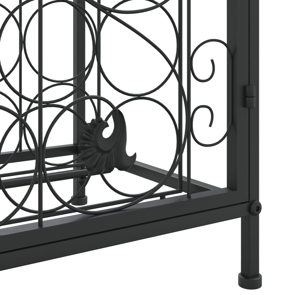 vidaXL Suport sticle vin 33 de sticle, negru 45x36x100 cm fier forjat vidaXL Suport sticle vin 33 de sticle, negru 45x36x100 cm fier forjat