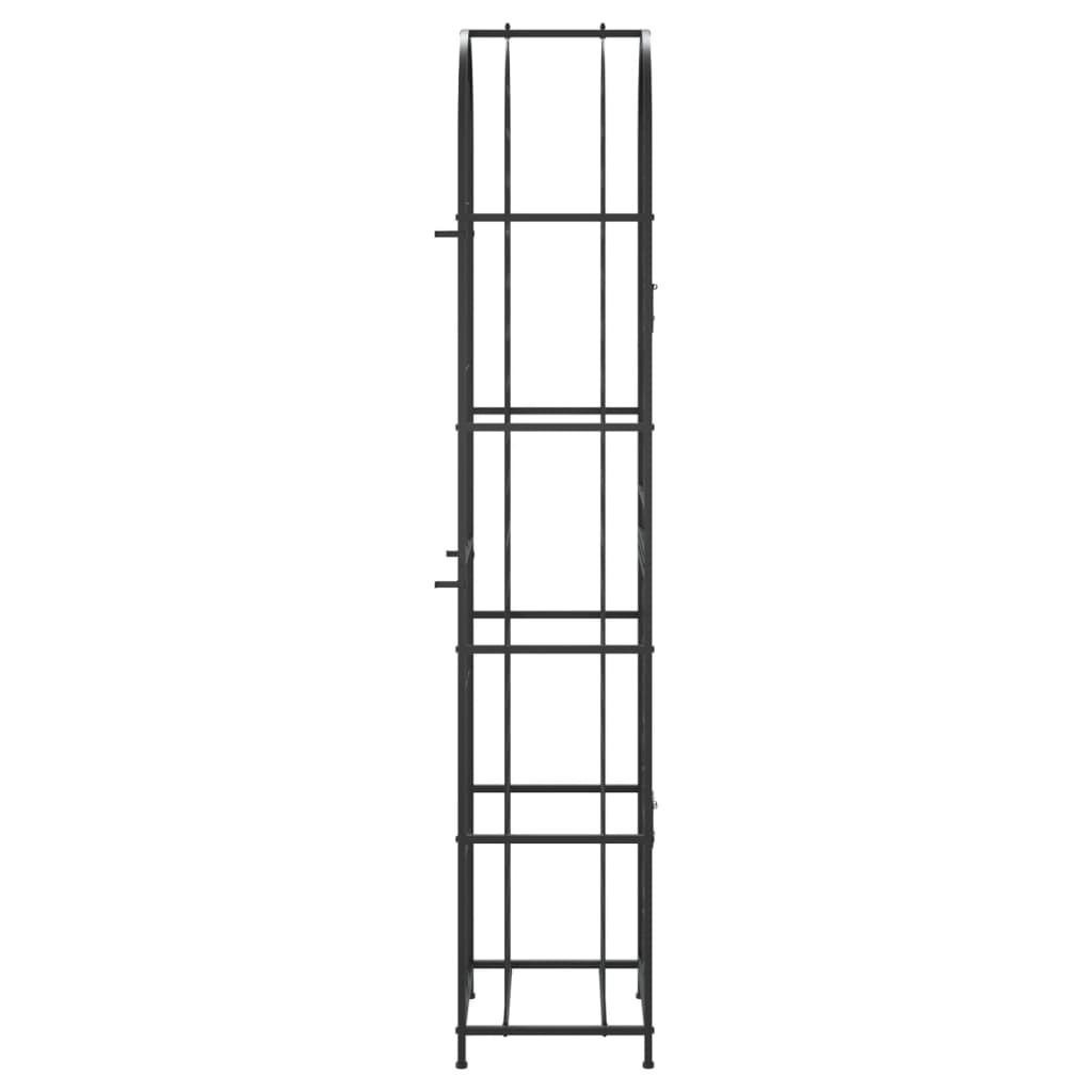 vidaXL Suport sticle vin 73 de sticle, negru 45x36x200 cm fier forjat vidaXL Suport sticle vin 73 de sticle, negru 45x36x200 cm fier forjat