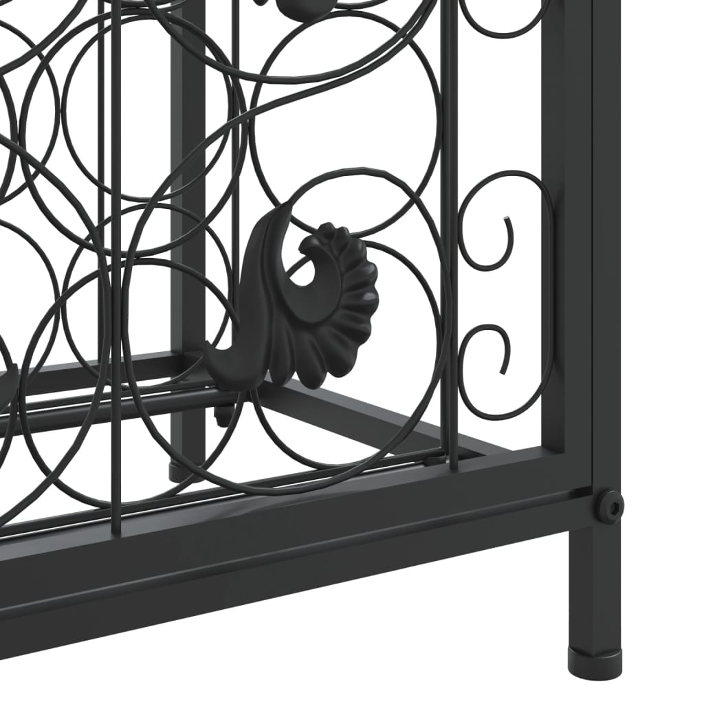 vidaXL Suport sticle vin 73 de sticle, negru 45x36x200 cm fier forjat vidaXL Suport sticle vin 73 de sticle, negru 45x36x200 cm fier forjat