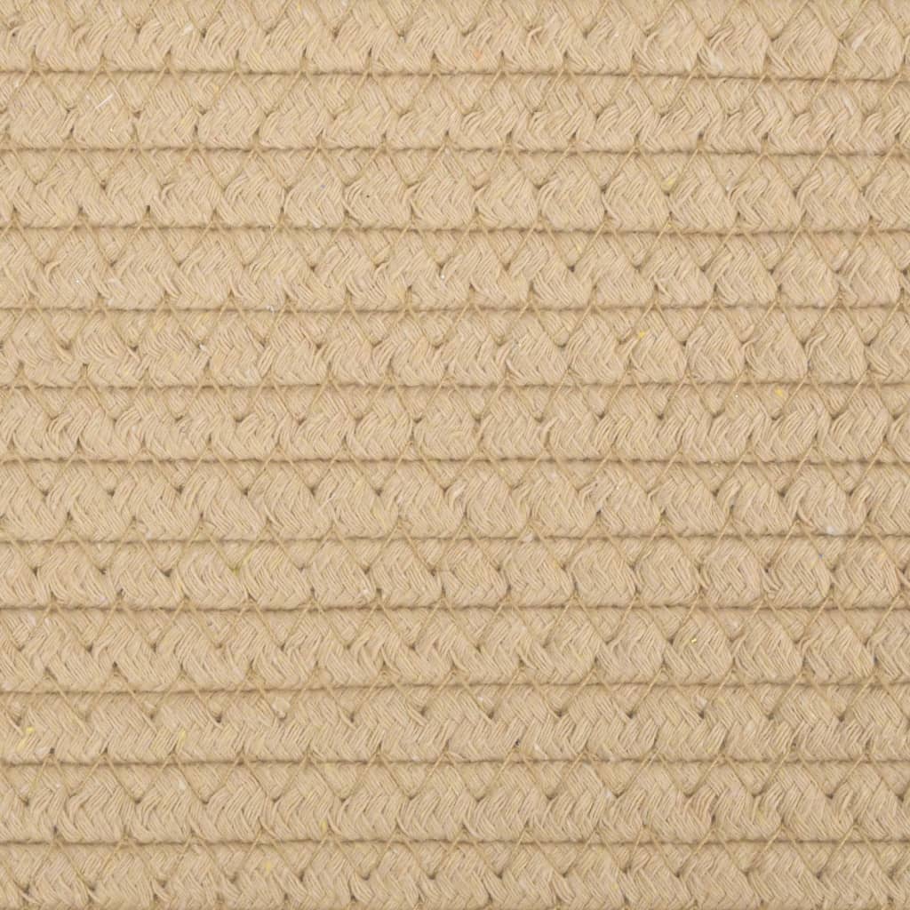 vidaXL Coș de depozitare, bej și alb, Ø40x35 cm, bumbac vidaXL Coș de depozitare, bej și alb, Ø40x35 cm, bumbac