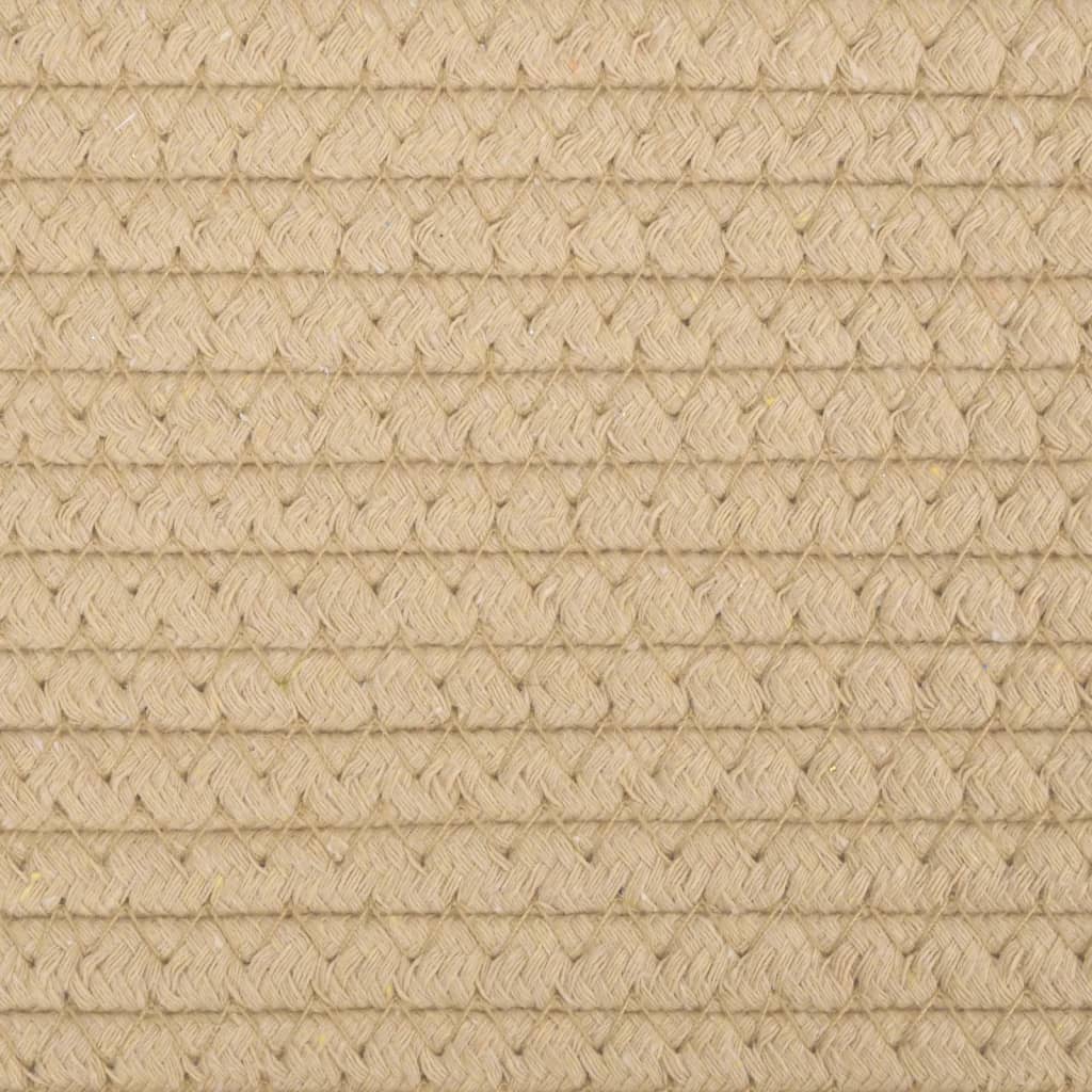vidaXL Coș de rufe, bej și alb, Ø55x36 cm, bumbac vidaXL Coș de rufe, bej și alb, Ø55x36 cm, bumbac