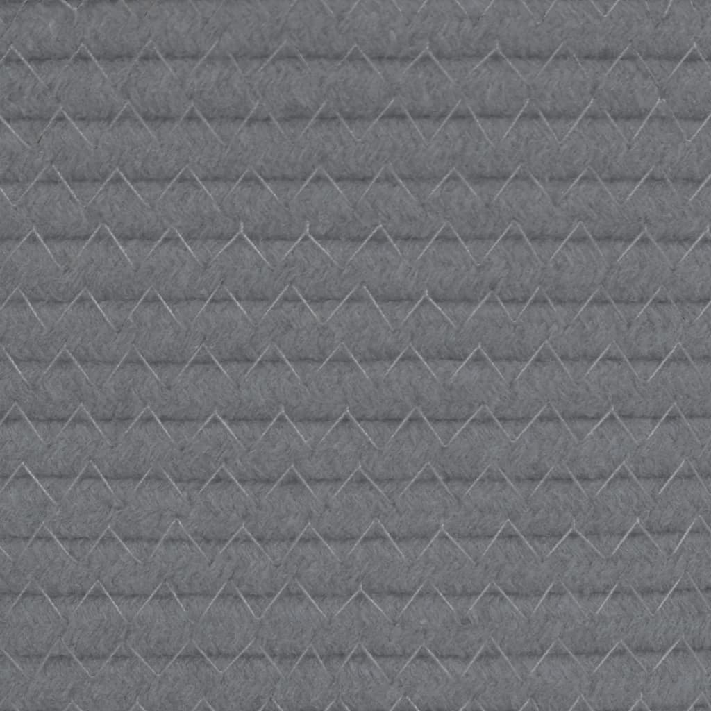 vidaXL Coș de rufe, gri și alb, Ø60x36 cm, bumbac vidaXL Coș de rufe, gri și alb, Ø60x36 cm, bumbac