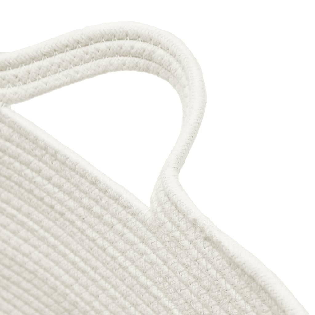 vidaXL Coș de rufe, gri și alb, Ø60x36 cm, bumbac vidaXL Coș de rufe, gri și alb, Ø60x36 cm, bumbac