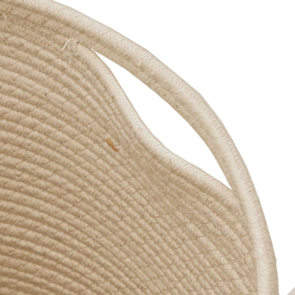 vidaXL Coș de depozitare cu capac, negru și bej, Ø37x50 cm bumbac