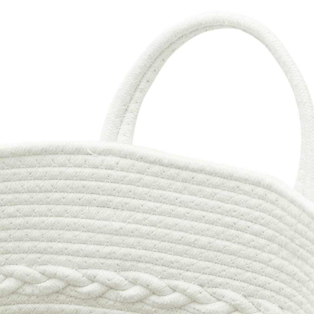 vidaXL Coș de depozitare, gri și alb, Ø43x38 cm, bumbac vidaXL Coș de depozitare, gri și alb, Ø43x38 cm, bumbac