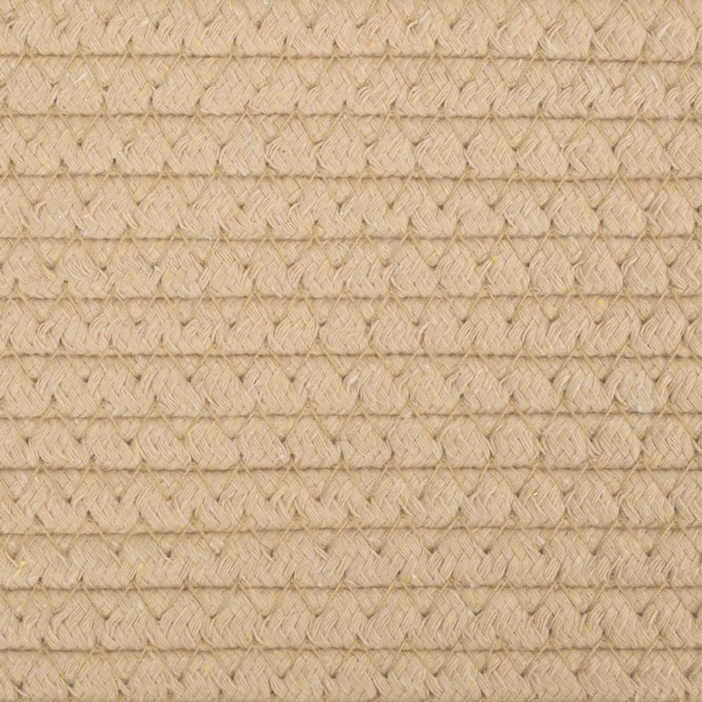 vidaXL Coș de depozitare, bej și alb, Ø43x38 cm, bumbac vidaXL Coș de depozitare, bej și alb, Ø43x38 cm, bumbac