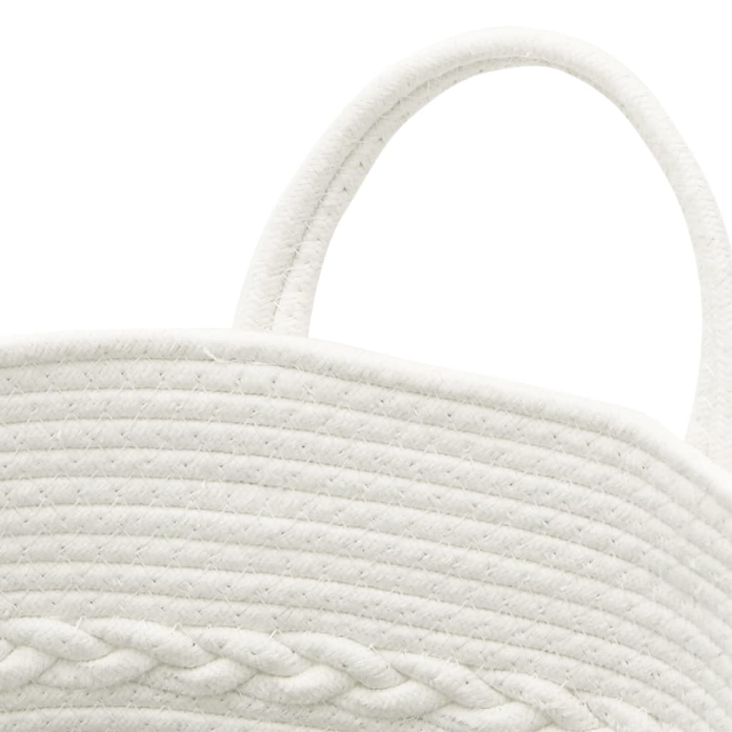 vidaXL Coș de depozitare, maro și alb, Ø43x38 cm, bumbac vidaXL Coș de depozitare, maro și alb, Ø43x38 cm, bumbac