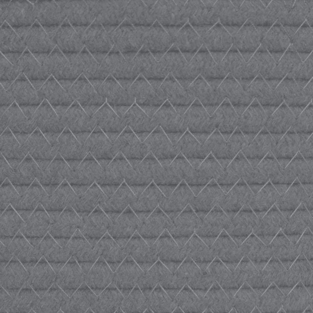 vidaXL Coș de depozitare, gri și alb, Ø51x33 cm, bumbac vidaXL Coș de depozitare, gri și alb, Ø51x33 cm, bumbac