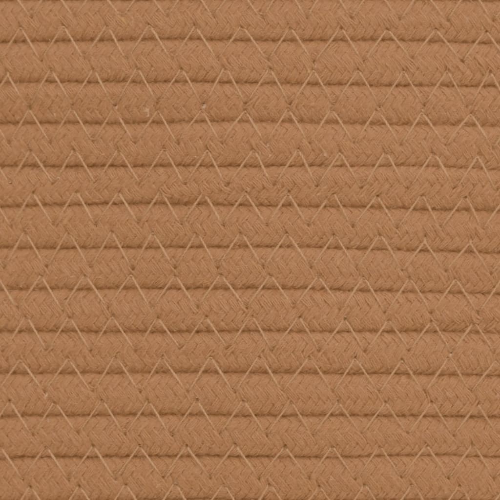 vidaXL Coș de depozitare, maro și alb, Ø49x65 cm, bumbac