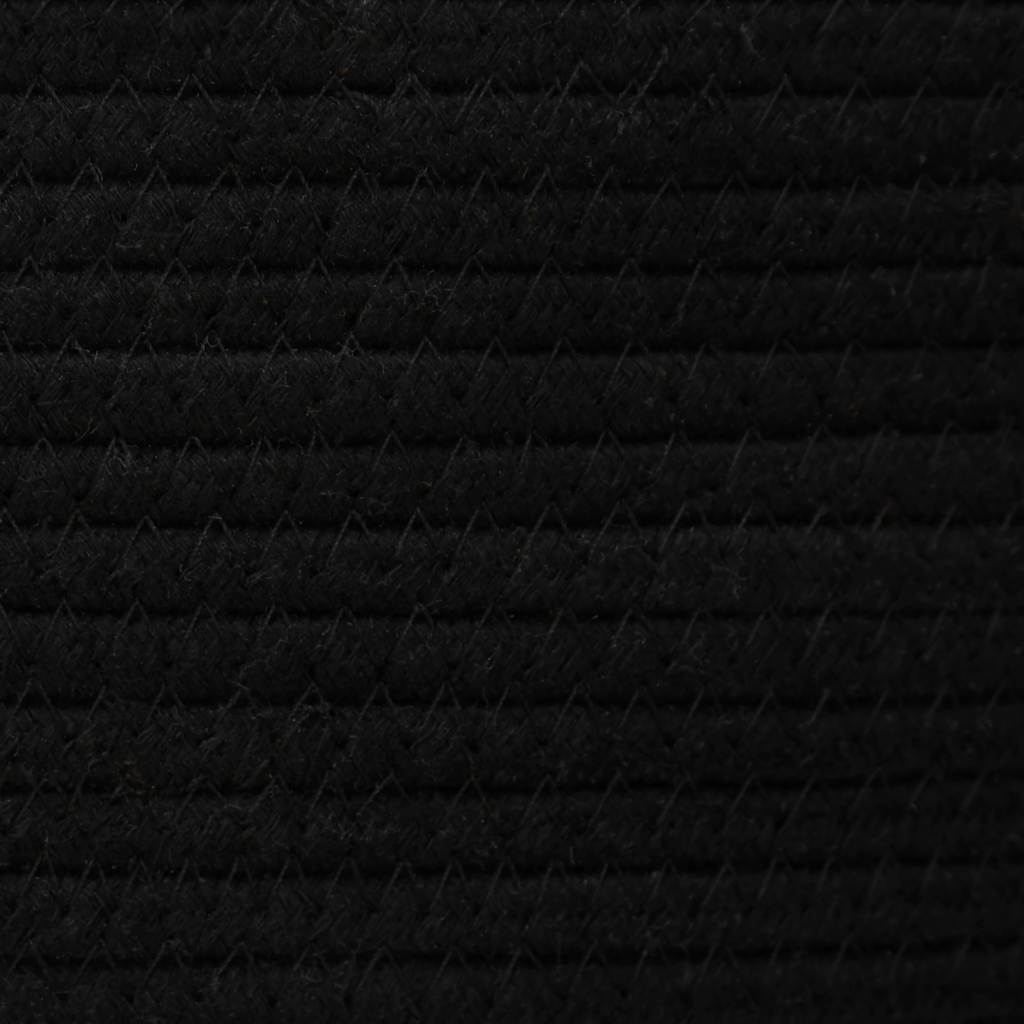 vidaXL Coș de depozitare, negru și alb, Ø49x65 cm, bumbac vidaXL Coș de depozitare, negru și alb, Ø49x65 cm, bumbac