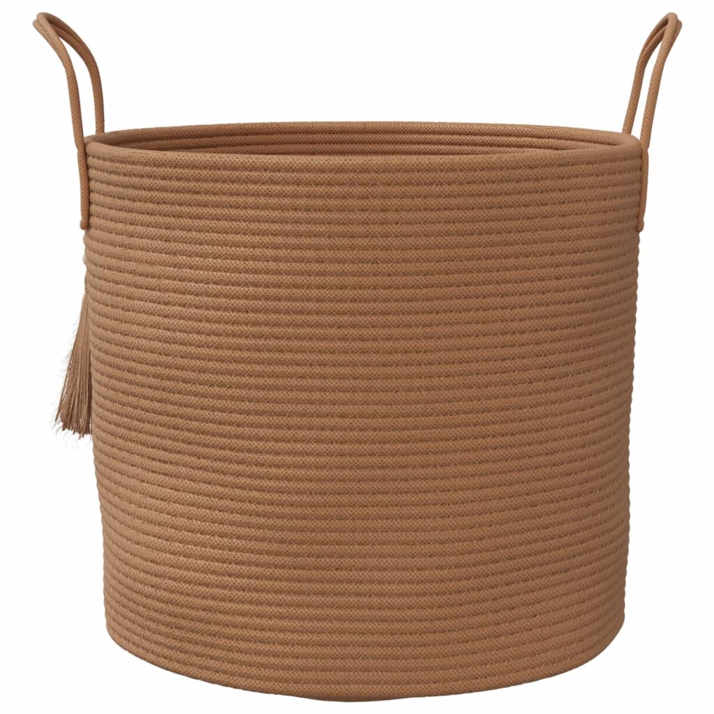 vidaXL Coș de depozitare, maro, Ø40x35 cm, bumbac vidaXL Coș de depozitare, maro, Ø40x35 cm, bumbac