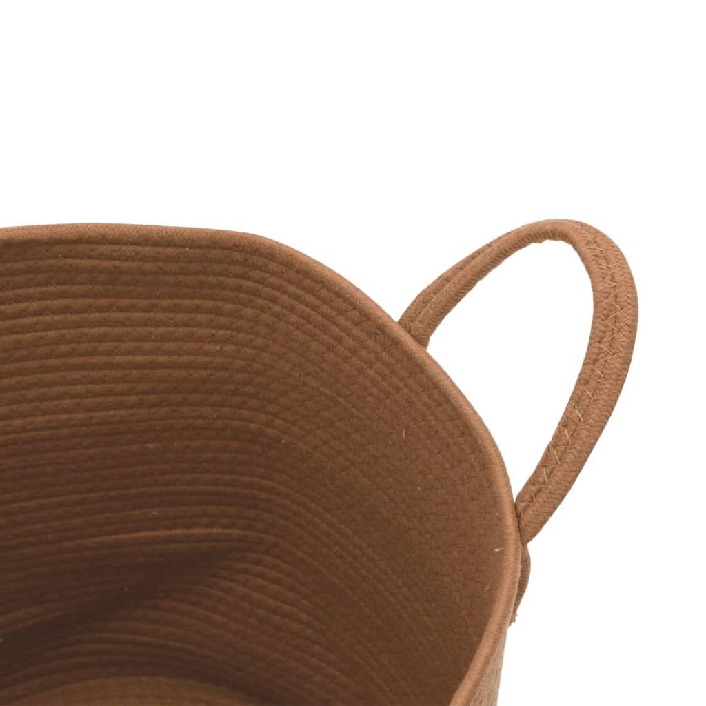 vidaXL Coș de depozitare, maro, Ø40x35 cm, bumbac vidaXL Coș de depozitare, maro, Ø40x35 cm, bumbac