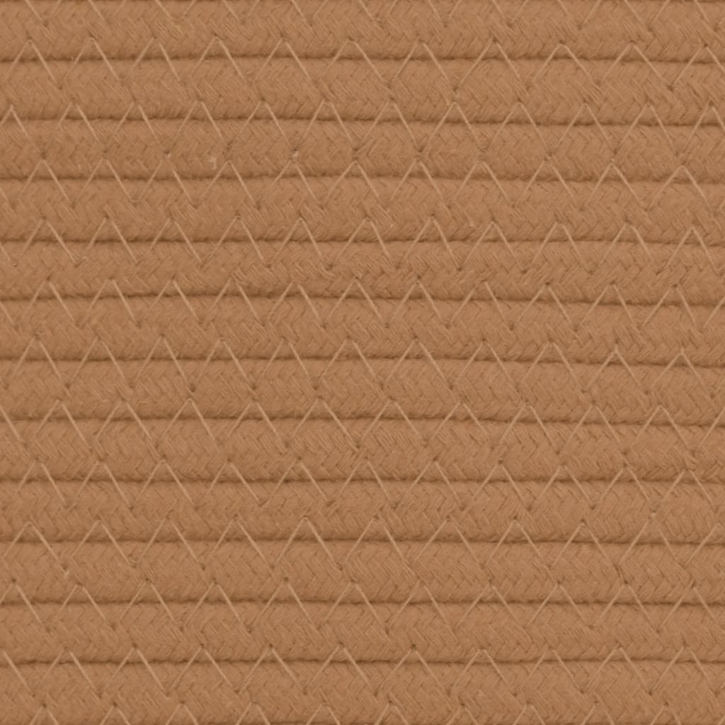 vidaXL Coș de depozitare, maro și alb, Ø40x35 cm, bumbac vidaXL Coș de depozitare, maro și alb, Ø40x35 cm, bumbac