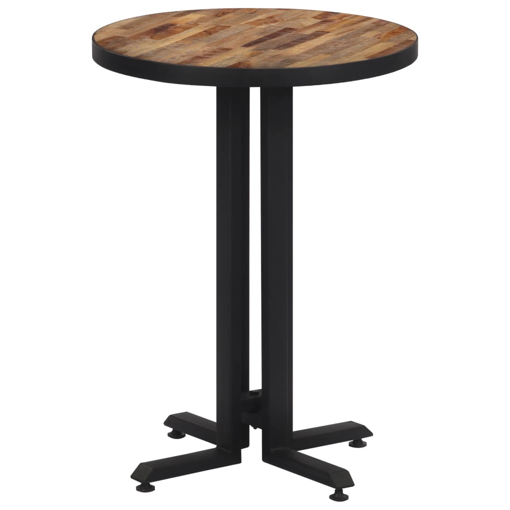 vidaXL Masă de bistro rotundă, Ø55x76 cm, lemn masiv de tec reciclat