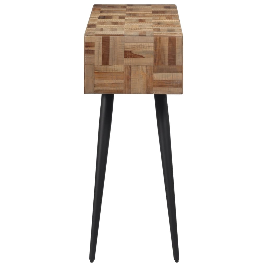 vidaXL Masă consolă, 110x34x80 cm, lemn masiv de tec reciclat