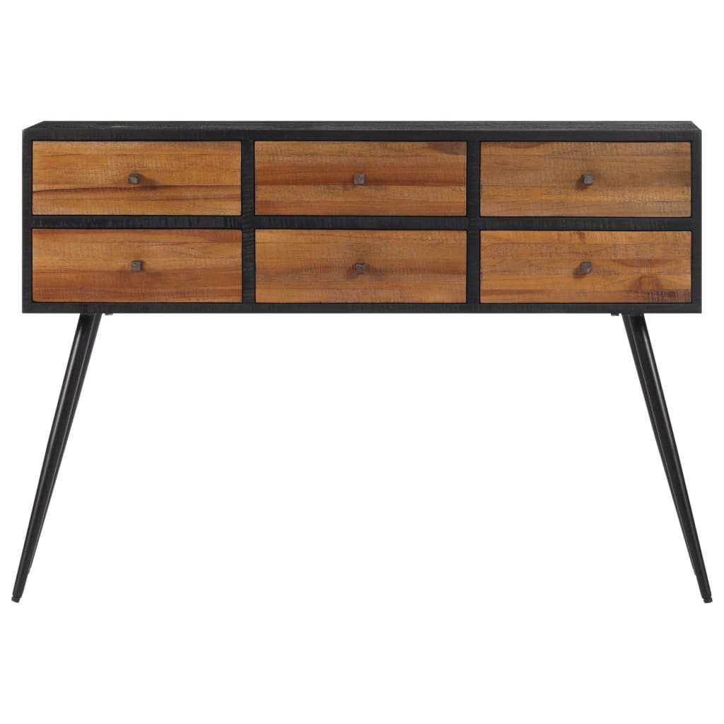vidaXL Masă consolă cu sertare, 116x30x76 cm, lemn masiv tec reciclat vidaXL Masă consolă cu sertare, 116x30x76 cm, lemn masiv tec reciclat