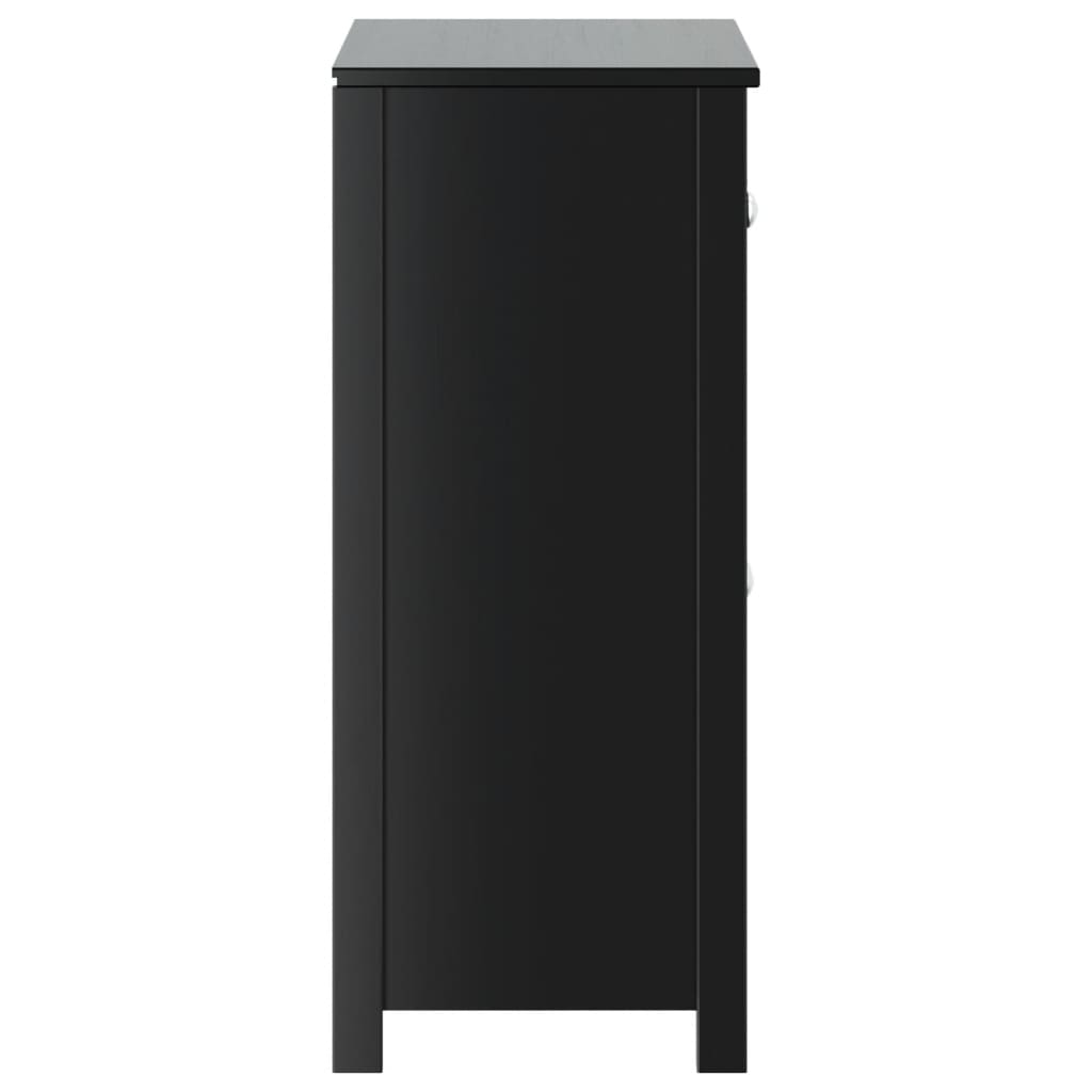 vidaXL Dulap de baie BERG, negru, 69,5x34x80 cm, lemn masiv de pin vidaXL Dulap de baie BERG, negru, 69,5x34x80 cm, lemn masiv de pin