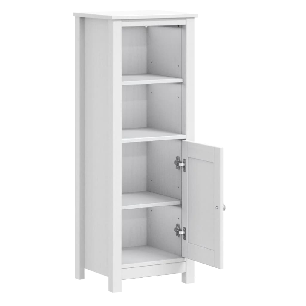 vidaXL Dulap de baie BERG, alb, 40x34x110 cm, lemn masiv de pin vidaXL Dulap de baie BERG, alb, 40x34x110 cm, lemn masiv de pin
