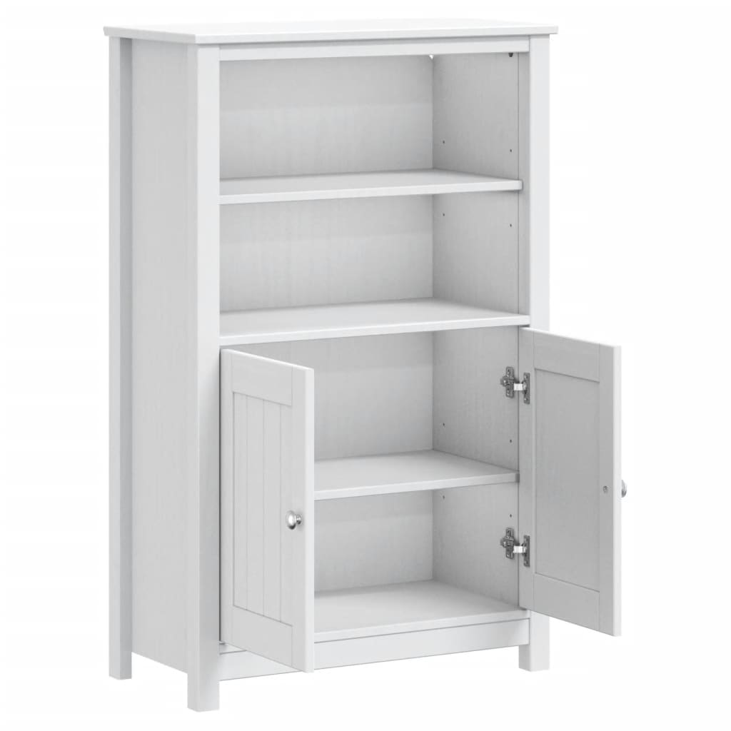 vidaXL Dulap de baie BERG, alb, 69,5x34x110 cm, lemn masiv de pin vidaXL Dulap de baie BERG, alb, 69,5x34x110 cm, lemn masiv de pin