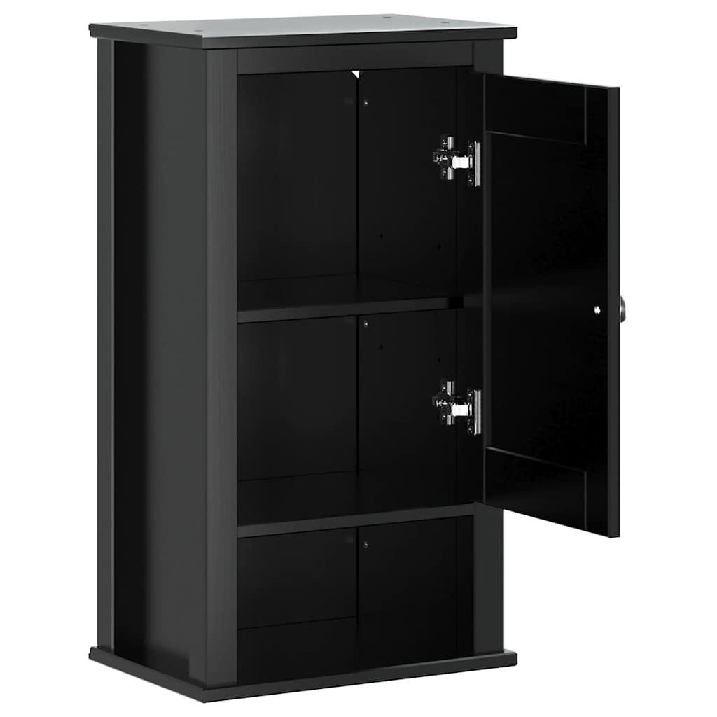 vidaXL Dulap de baie de perete "BERG" negru, 40x27x71,5 cm, lemn pin vidaXL Dulap de baie de perete "BERG" negru, 40x27x71,5 cm, lemn pin