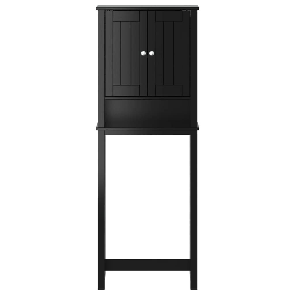 vidaXL Depozitare deasupra toaletei „BERG” negru 60x27x164,5 cm lemn