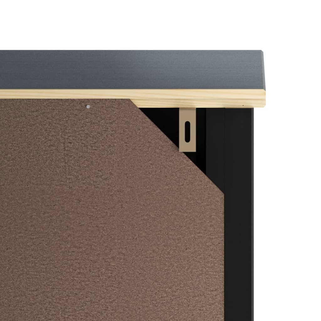 vidaXL Depozitare deasupra toaletei „BERG” negru 60x27x164,5 cm lemn