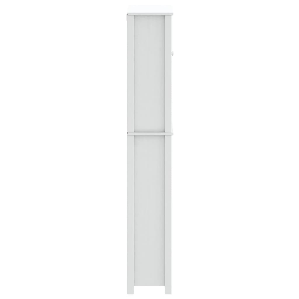 vidaXL Dulap mașină de spălat „BERG” alb 76x27x164,5 cm lemn masiv vidaXL Dulap mașină de spălat „BERG” alb 76x27x164,5 cm lemn masiv
