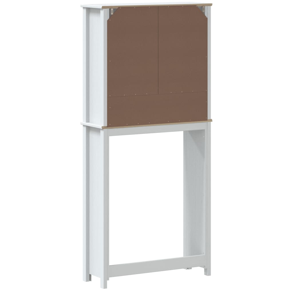 vidaXL Dulap mașină de spălat „BERG” alb 76x27x164,5 cm lemn masiv vidaXL Dulap mașină de spălat „BERG” alb 76x27x164,5 cm lemn masiv