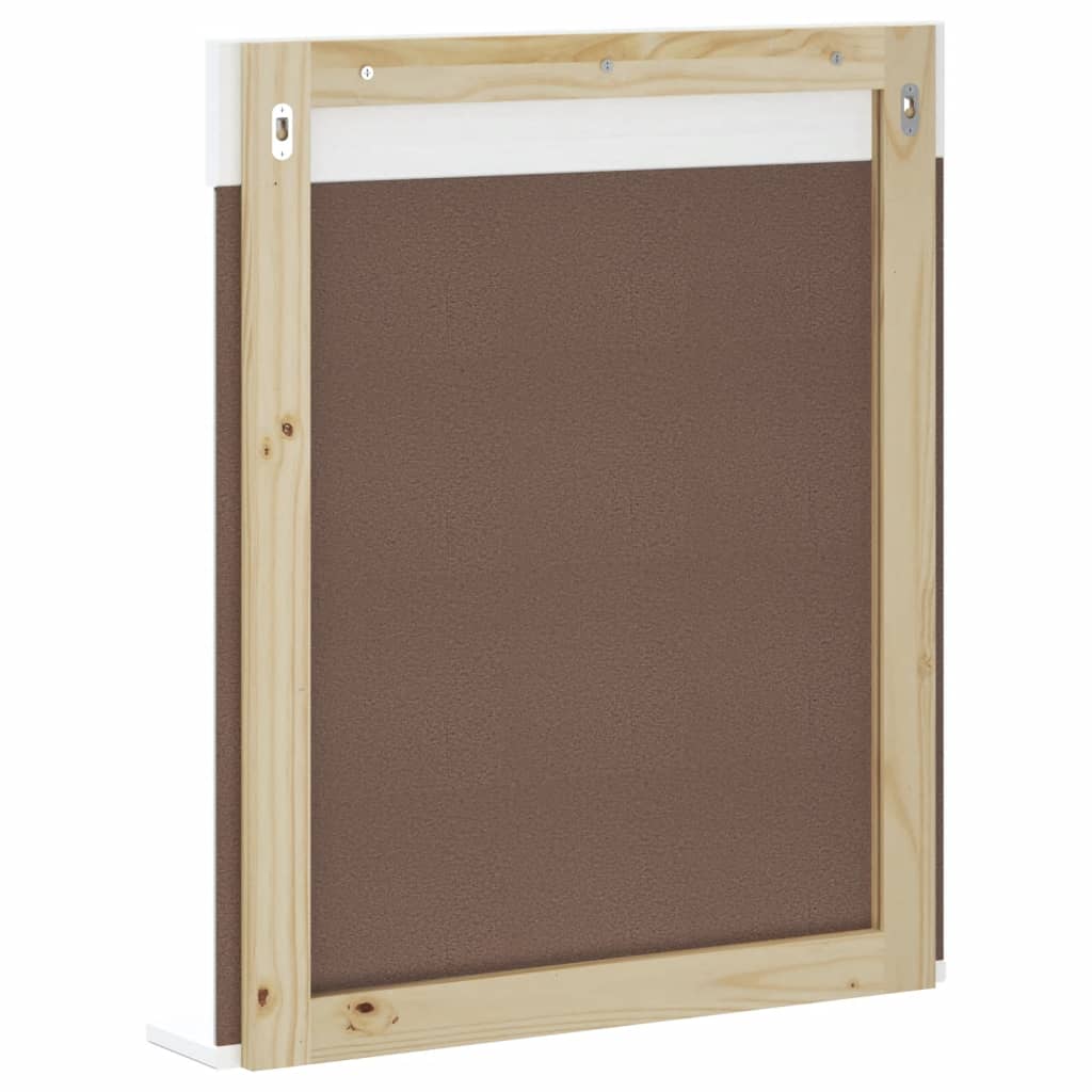 vidaXL Oglindă de baie cu raft „BERG”, alb, 60x12x70 cm, lemn masiv vidaXL Oglindă de baie cu raft „BERG”, alb, 60x12x70 cm, lemn masiv