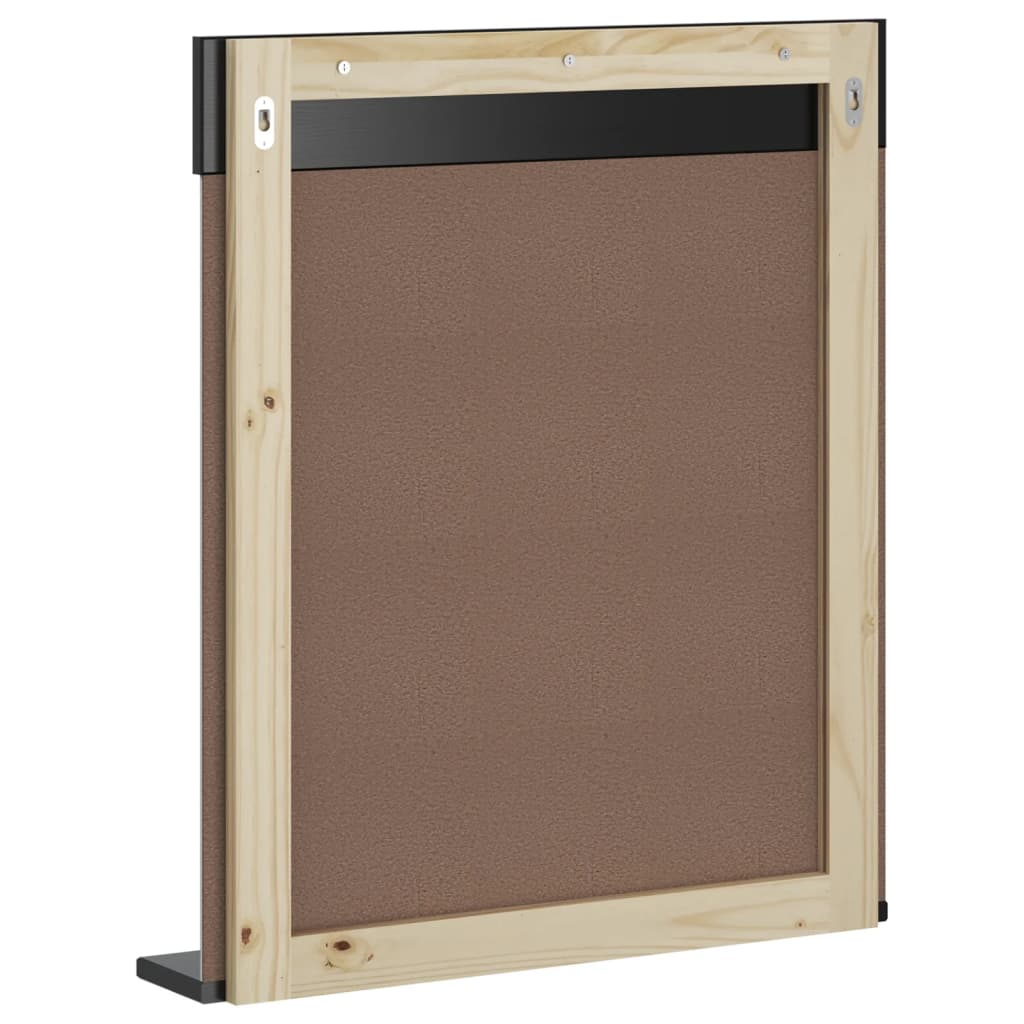 vidaXL Oglindă de baie cu raft „BERG” negru, 60x12x70 cm, lemn masiv vidaXL Oglindă de baie cu raft „BERG” negru, 60x12x70 cm, lemn masiv